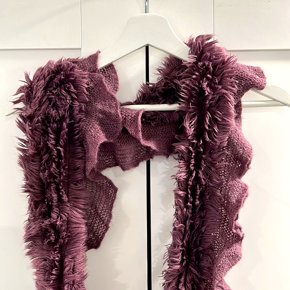 3/$15 fluffy crochet-style infinity scarf